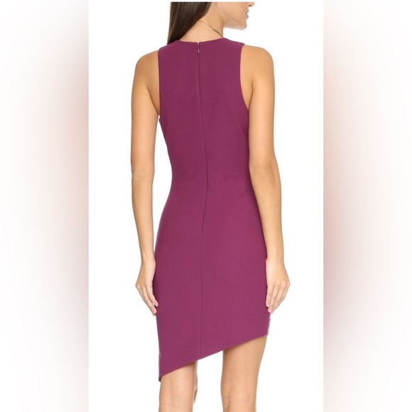 NWT Elizabeth and James Asymmetrical Hemline Bodycon Mini Dress in Grenadine - Picture 2 of 2